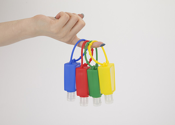 30ml Sanitizer χεριών της PET μικρό αντιβακτηριακό μπουκάλι πηκτωμάτων με το πήκτωμα σιλικόνης τραπεζοειδές