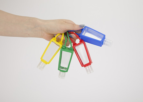 30ml Sanitizer χεριών της PET μικρό αντιβακτηριακό μπουκάλι πηκτωμάτων με το πήκτωμα σιλικόνης τραπεζοειδές