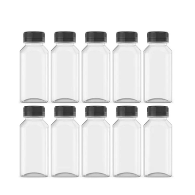 Διαφανές / Προσαρμοσμένο χρώμα 250ml 350ml 500ml PET Φαγητό Juice πλαστικό μπουκάλι με κάλυμμα εκτύπωση Προσαρμοσμένο