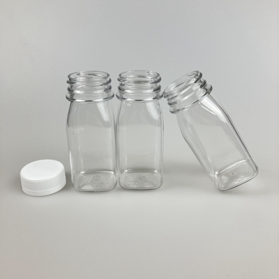8oz 16oz διαυγές πλαστικό δοχείο χυμού τετράγωνο με κάλυμμα PP