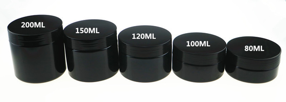 Αδιάβροχο 50 ml 100 ml χύδην δοχεία για καλλυντικά Μαύρο χρώμα
