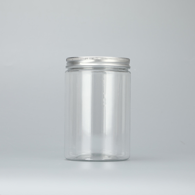 εξατομικευμένα 100ml 200ml 8oz 300ml 12oz 500ml διαυγές λευκό μαύρο κεχριμπάρι ευρύ στόμα καλλυντικά δοχεία πλαστικού βάζου για κατοικίδια ζώα με αλουμί