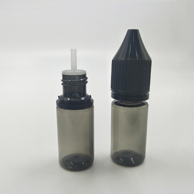 10 ml διαυγές πλαστικό μπουκάλι για κατοικίδια ζώα με λευκό/ μαύρο αδιάβροχο καπάκι