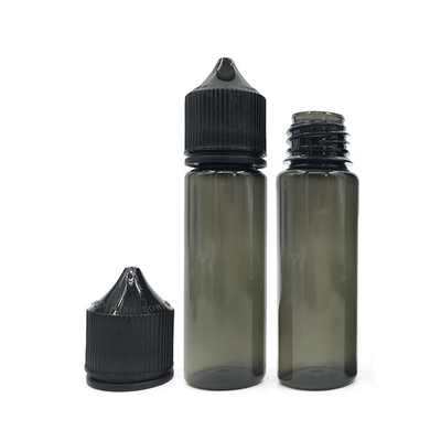 50 ml πιεζόμενο υγρό μπουκάλι PET με μαύρο ή λευκό καπάκι/ κάλυμμα