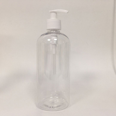 Ανανεώσιμο 16oz κενό κεχριμπάρι 500ml πλαστικό μπουκάλι λοσιόν PET με αντλία για σαμπουάν