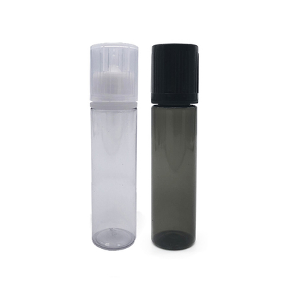 10 ml πλαστικό μπουκάλι με επίπεδο καπάκι Διαφανές μαύρο χρώμα