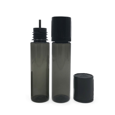 10 ml πλαστικό μπουκάλι με επίπεδο καπάκι Διαφανές μαύρο χρώμα