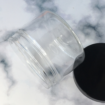 100ml 8oz 500ml 1000ml διαφανές πλαστικό δοχείο αποθήκευσης κατοικίδιων ζώων για τρόφιμα κοσμητικό βάζο κρέμας με καπάκι