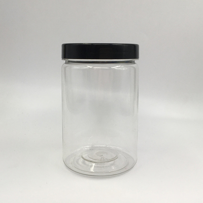 100ml 8oz 500ml 1000ml διαφανές πλαστικό δοχείο αποθήκευσης κατοικίδιων ζώων για τρόφιμα κοσμητικό βάζο κρέμας με καπάκι