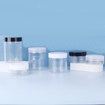 Φθηνή τιμή χονδρική κενή 200ml Διαφανές PET 500ml 300ml 800ml πλαστικό βάζο δοχείο για καλλυντικά τροφίμων