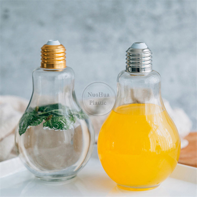 500 ml πλαστικό μπουκάλι χυμού σε σχήμα λάμπας με καπάκι από αλουμίνιο