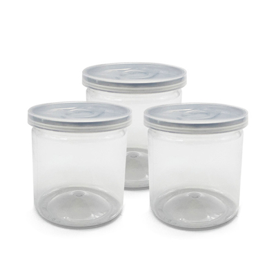 Πιο δημοφιλής 4oz 8oz Διαυγές στρογγυλό πλαστικό βάζο κατοικίδιων ζώων τροφική ποιότητα πλαστικό δοχείο