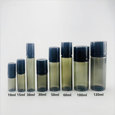 10 ml-100 ml μπουκάλια υγρών σταγονιδίων PET Custom Logo Screen Printing Στρογγυλό σχήμα