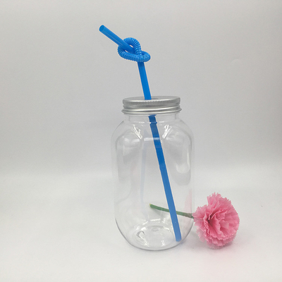 Μπουκάλια τσαγιού γάλακτος αδιάβροχα 120 ml 250 ml 350 ml 500 ml Διαυγές τετράγωνο στρογγυλό μπουκάλι με βίδα στο καπάκι