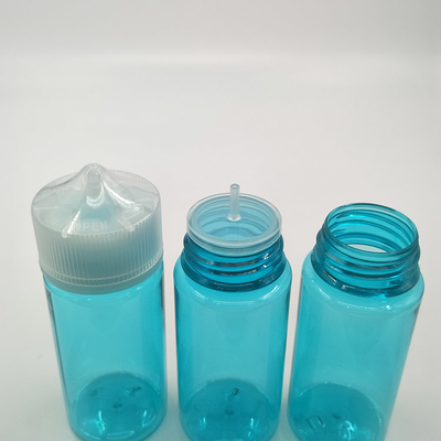 Προσαρμοσμένο στρογγυλό E υγρό μπουκάλι με Childproof Neck Διαφανή χρωματική οθόνη εκτυπωμένο λογότυπο