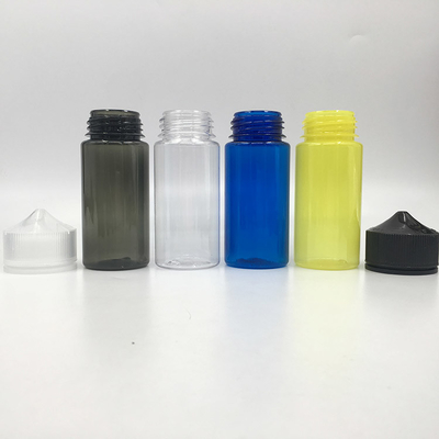 100 ml Διαφανές στρογγυλό E υγρό μπουκάλι με παιδοασφαλές καπάκι