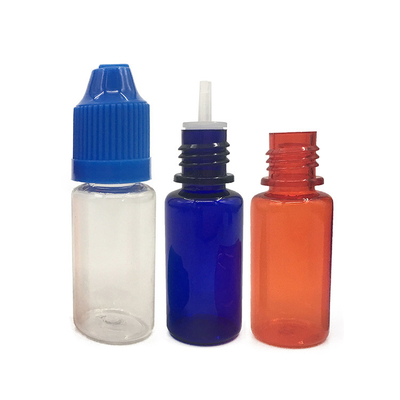 Διαφανές 10ml 15ml 30ml 60ml 80ml 100ml υγρό μπουκάλι PET E με εξατομικευμένη εκτύπωση οθόνης λογότυπου