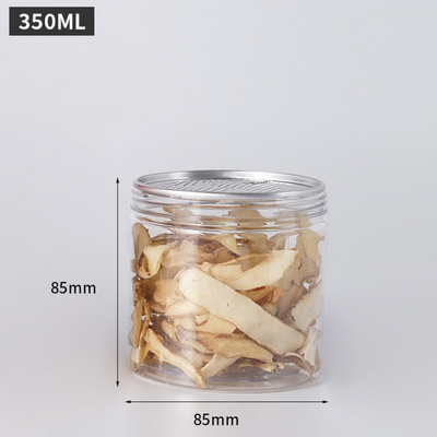 Διαυγές στρογγυλές πλαστικές βάζες 2oz-8oz με καπάκια για λάσπη και μπαχαρικά
