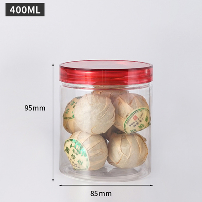 Διαυγές στρογγυλές πλαστικές βάζες 2oz-8oz με καπάκια για λάσπη και μπαχαρικά
