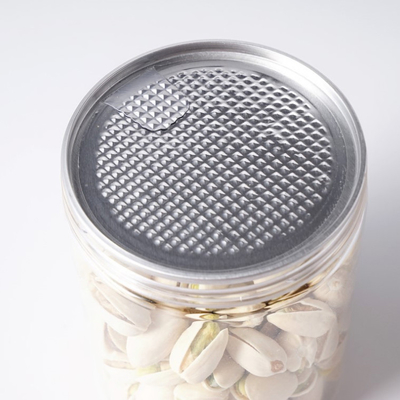 Διαυγές στρογγυλές πλαστικές βάζες 2oz-8oz με καπάκια για λάσπη και μπαχαρικά