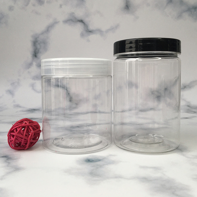 Χονδρικό Wide Mouth 1oz 4oz 8oz κεχριμπαρένιες διαφανείς πλαστικές φιάλες με καπάκια