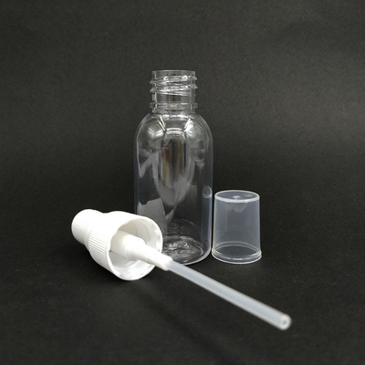 30 ml PET πλαστικό κενό επαναγεμιστέο σαφές σπρέι βρύσης με μαύρα λευκά καπάκια