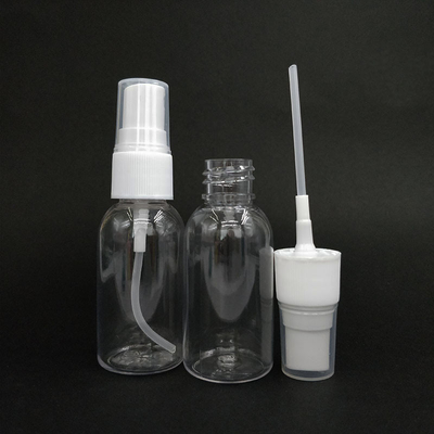 30 ml PET πλαστικό κενό επαναγεμιστέο σαφές σπρέι βρύσης με μαύρα λευκά καπάκια