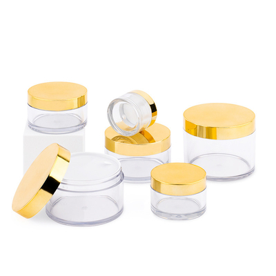 10 ml-150 ml Διαυγές πλαστικό στρογγυλό βάζο κρέμας με ευαίσθητη στην πίεση συμπίεση