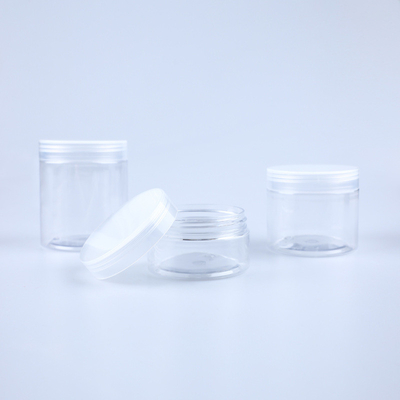 60Ml 100Ml 200Ml 250Ml Διαφανή κρέμα για κατοικίδια ζώα Γάζες κοσμητικής κρέμας πλαστικό δοχείο με μαύρο καπάκι