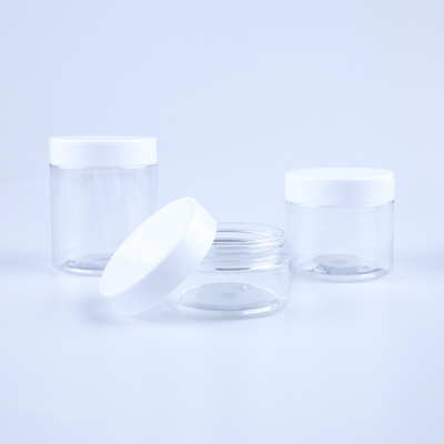 PET 1oz 2oz 4oz 6oz 8oz 12oz 16oz Διαυγές πλαστικό βάζο με πλαστικό στόμα με αλουμινένιο κάλυμμα
