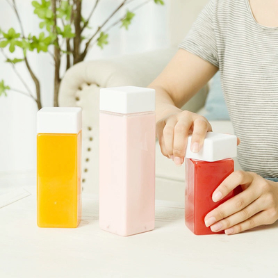 Κρυστάλλινο καθαρό 500 ml Απαλλαγμένο από BPA μπουκάλι πλαστικού τσαγιού γάλακτος