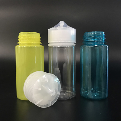 100 ml διαυγές πλαστικό μπουκάλι PET με μεταλλικά καπάκια για υγρό