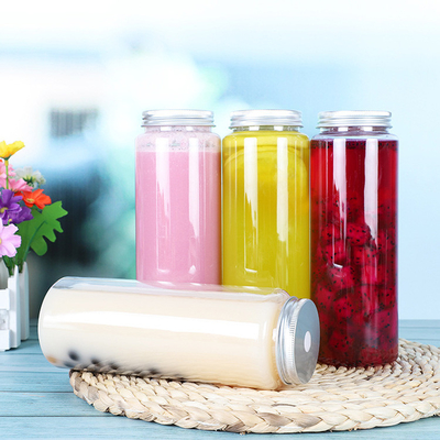 Διαφανείς 500 ml πλαστικές φούσκες τσαγιού με γεμιστήρα και βίδα στο καπάκι