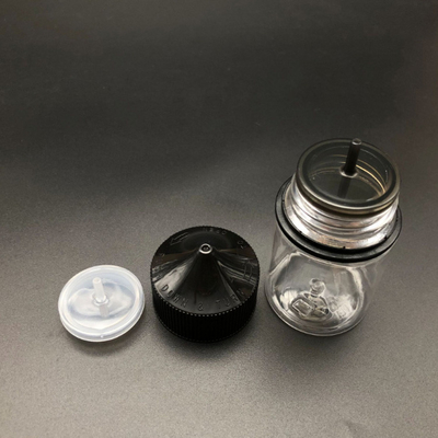 100 ml Διαφανές στρογγυλό φιαλίδιο υγρού E με παιδοασφαλές καπάκι βίδας και προσαρμοσμένη εκτύπωση οθόνης