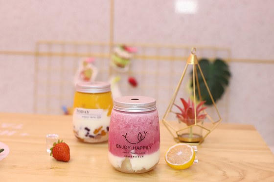 350ml χωρητικότητα μπουκάλια γάλακτος τσάι σαφή κομψή για επιχειρήσεις