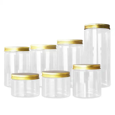 Πολυδιάστατο 500ml πλαστικό διπλό σφραγισμένο βάζο ιδανικό για μέλι ξηρά φρούτα και καλλυντικά μπουκάλι PET με καπάκι αλουμινίου