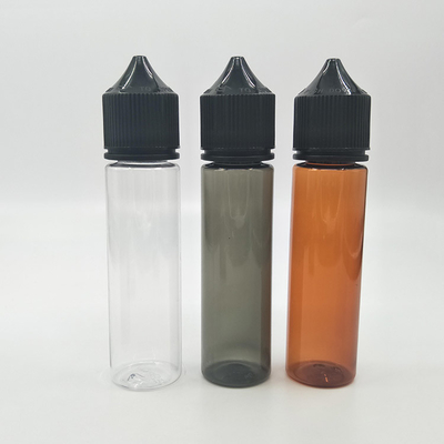 60 ml Διαφανές E υγρό μπουκάλι Στρογγυλό σχήμα για συσκευασία χυμού vape