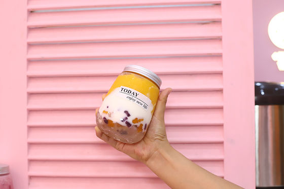 Μπουκάλια τσαγιού γάλακτος με καπάκι που βιδώνει και είναι στεγανά για ποτά μεσαίου μεγέθους, μοντέρνος σχεδιασμός