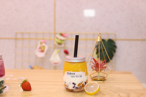 Μπουκάλια τσαγιού γάλακτος με καπάκι που βιδώνει και είναι στεγανά για ποτά μεσαίου μεγέθους, μοντέρνος σχεδιασμός