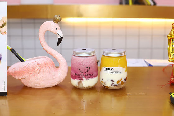 Μπουκάλια τσαγιού γάλακτος με καπάκι που βιδώνει και είναι στεγανά για ποτά μεσαίου μεγέθους, μοντέρνος σχεδιασμός