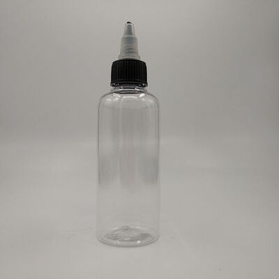 Γυάλινα πλαστικά μπουκάλια σταγονιδίων Διαφανές Μαύρο Προσαρμόστε το λογότυπο Προσαρμοσμένο Ιδανικό για αιθέρια έλαια Έρωτα και υγρές λύσεις συσκευασίας