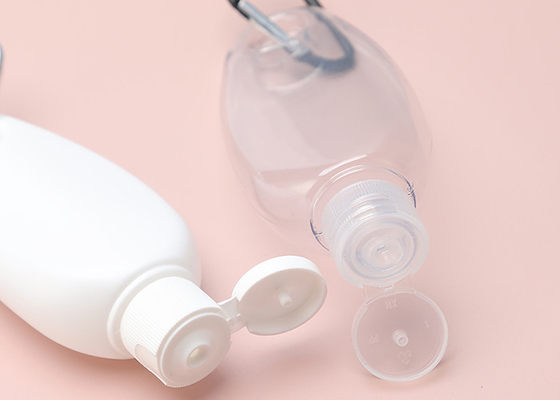 50ml βασικά Sanitizer χεριών ταξιδιού συμπιέσεων αλυσίδων πλαστικά μπουκάλια με το κτύπημα τοπ ΚΑΠ