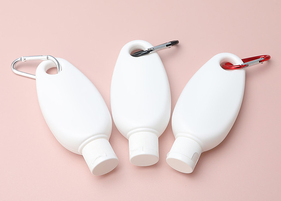 50ml βασικά Sanitizer χεριών ταξιδιού συμπιέσεων αλυσίδων πλαστικά μπουκάλια με το κτύπημα τοπ ΚΑΠ