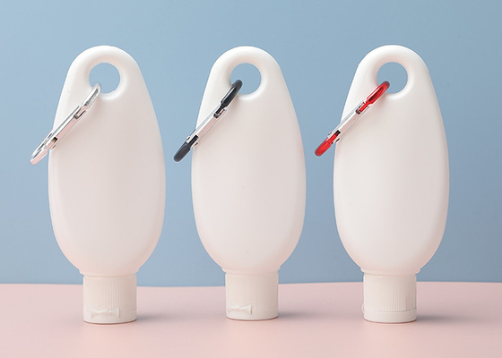 50ml βασικά Sanitizer χεριών ταξιδιού συμπιέσεων αλυσίδων πλαστικά μπουκάλια με το κτύπημα τοπ ΚΑΠ