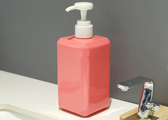 400ml τετραγωνικό καλλυντικό μπουκάλι PETG με ανακυκλώσιμο ανθεκτικό αντλιών