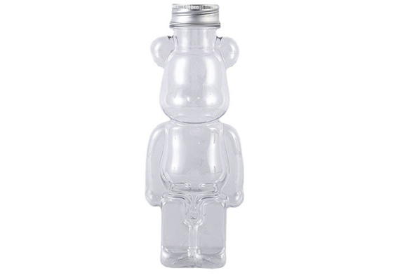 350ml 400ml 500ml 700ml Ζεστή πώληση Προσαρμογή κατοικίδιων πλαστικών με σχήμα αρκούδας μπουκάλι χυμού για ποτά με καπάκι και ιμάντα