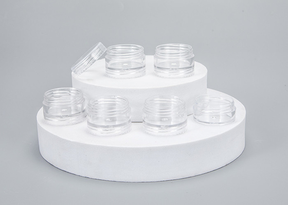 Λευκό 5ml 10ml 15ml 30ml 50ml Επαναλαμβανόμενο δοχείο για περιποίηση του δέρματος Στρογγυλό πλαστικό βάζο καλλυντικών