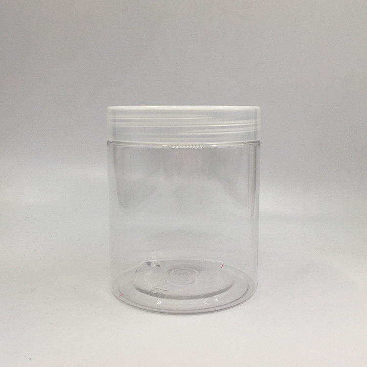 100ml 8oz 500ml 1000ml διαφανές πλαστικό δοχείο αποθήκευσης κατοικίδιων ζώων για τρόφιμα κοσμητικό βάζο κρέμας με καπάκι