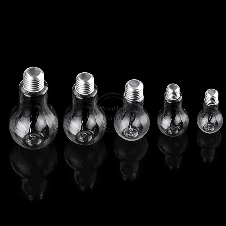 Απαλλαγμένο από BPA Διαφανές 50ML 100ML 150ML Παγωμένο Καφέ Τσάι επίπεδο μπουκάλι χυμού πλαστικού για κατοικίδια ζώα με καπάκι αλουμινίου με βίδα