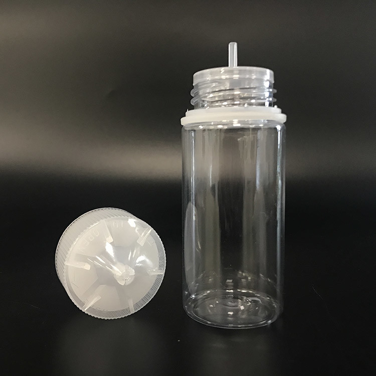 100 ml βιδωτό καπάκι Παιδιά Ασφάλεια PET E υγρό μπουκάλι για E υγρό συσκευασία με εκτύπωση οθόνης
